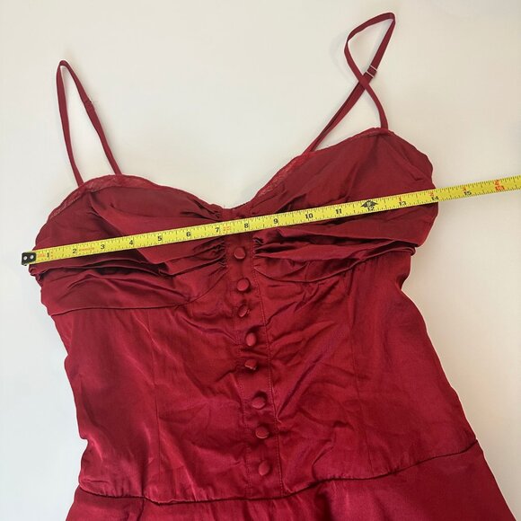 Reformation Ursula Red Silk Dress - Picture 8 of 10